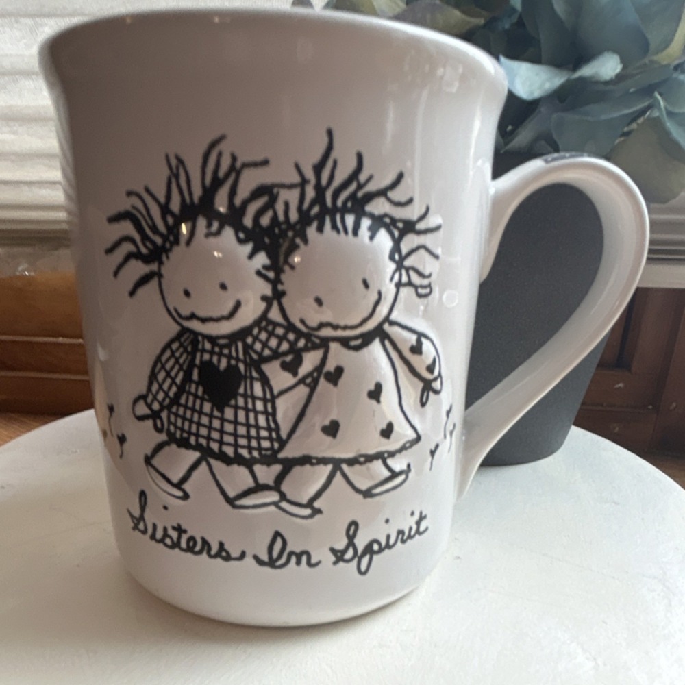 Enesco Children of the Inner Light Ceramic Mug, Sisters Friendship Artwork Bday